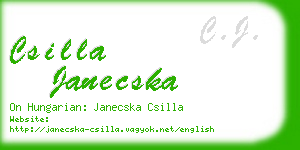 csilla janecska business card
